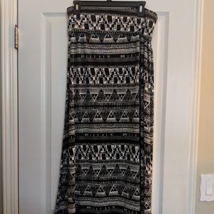 Tribal Print Maxi Skirt